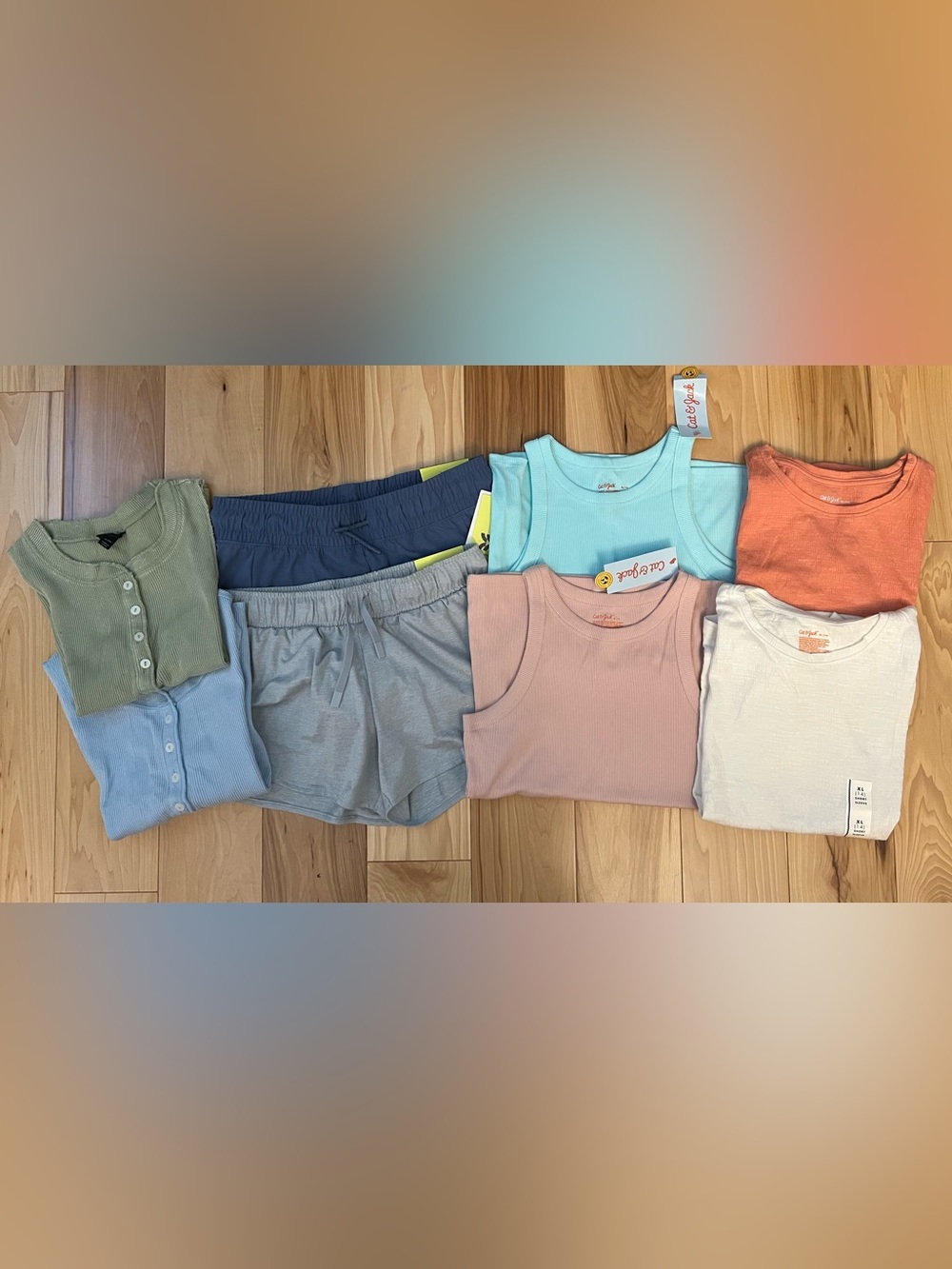 Bundle of Cat & Jack, All In Motion and Art Class summer clothing. Size 14